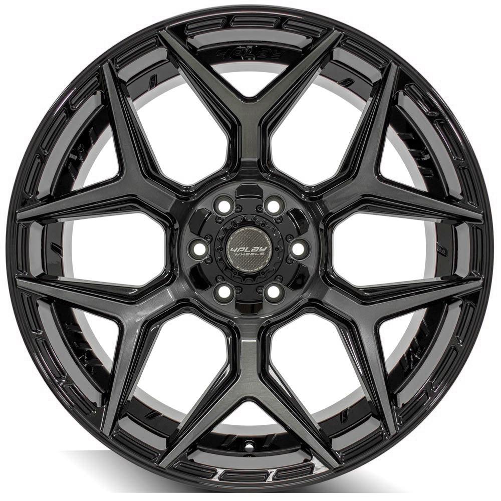 4Play Gen3 4P06 Gloss Black w/ Brushed Face & Tinted Clear 22x10.0 -18 6x139.7;6x135mm 106.1mm