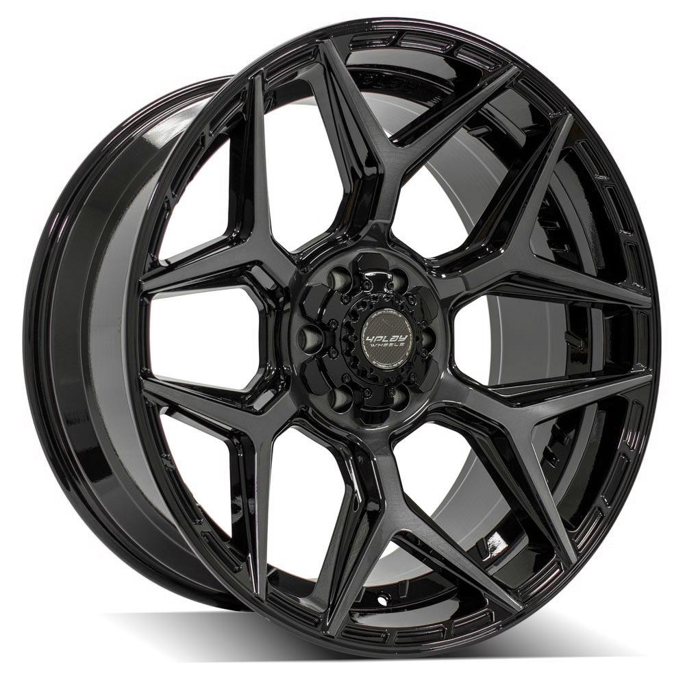 4Play Gen3 4P06 Gloss Black w/ Brushed Face &amp; Tinted Clear 22x10.0 -18 6x139.7|6x135mm 106.1mm - Wheelwiz
