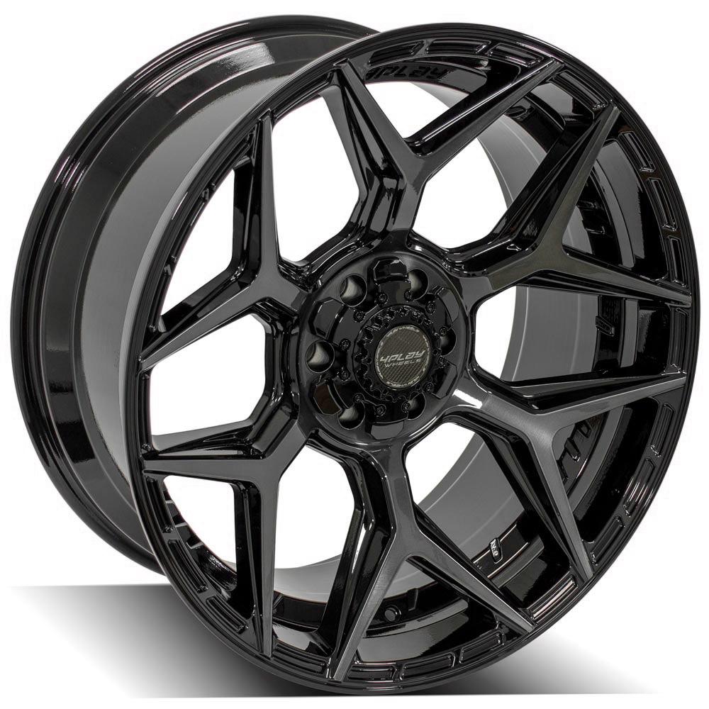 4Play Gen3 4P06 Gloss Black w/ Brushed Face &amp; Tinted Clear 22x10.0 -18 6x139.7|6x135mm 106.1mm - Wheelwiz