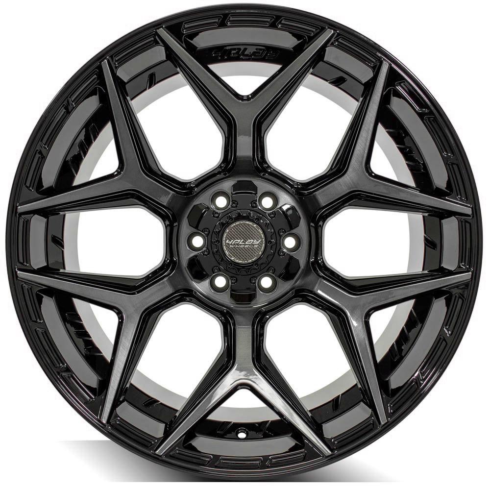 4Play Gen3 4P06 Gloss Black w/ Brushed Face & Tinted Clear 22x12.0 -44 6x139.7;6x135mm 106.1mm