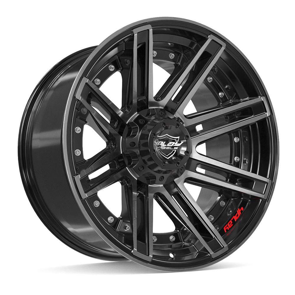 4Play 4P08 Gloss Black Brushed with Tinted Clear 20x10 -18 6x135|6x139.7mm 106.1mm - Wheelwiz