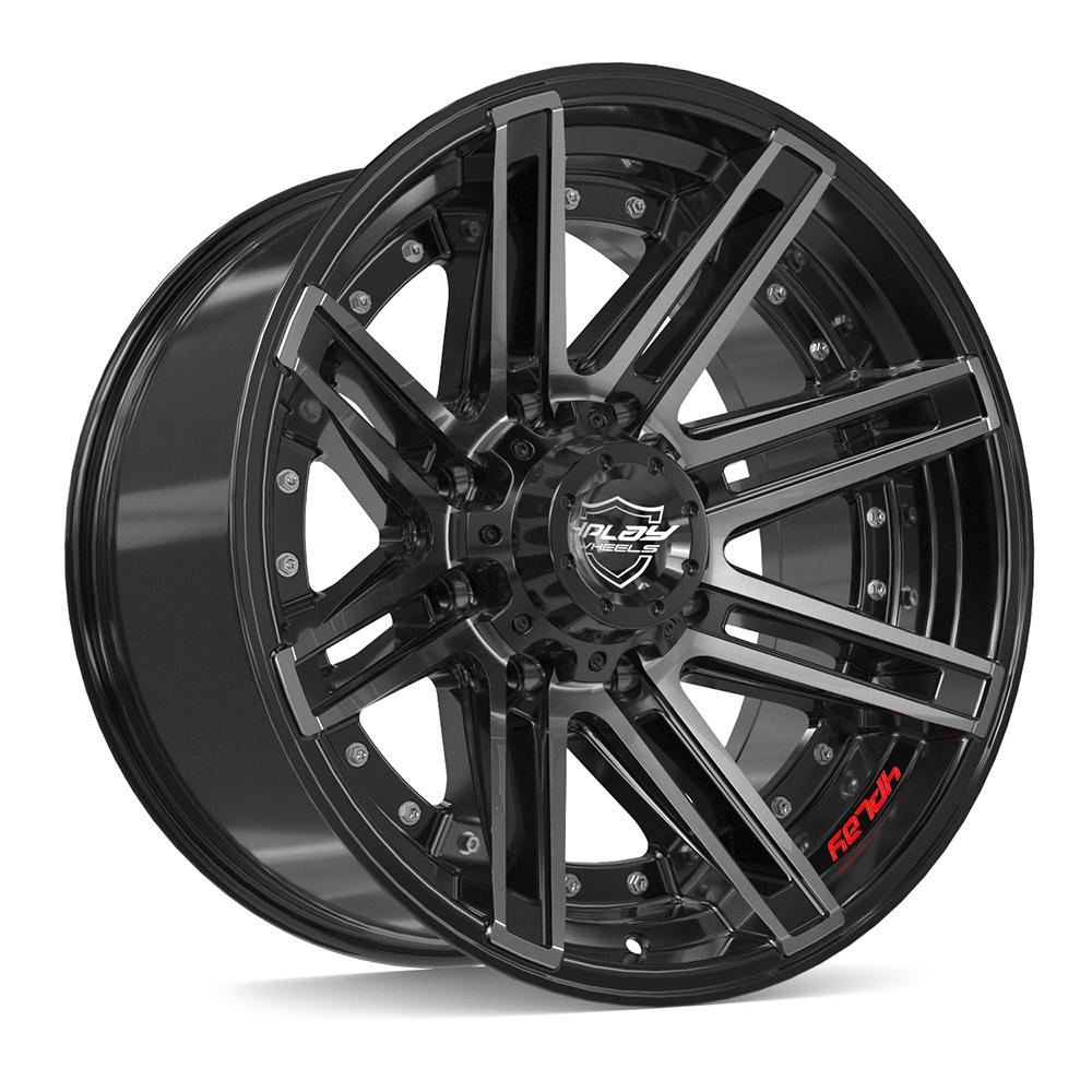 4Play 4P08 Gloss Black Brushed with Tinted Clear 20x10 -24 8x170|N/Amm 124.9mm - Wheelwiz