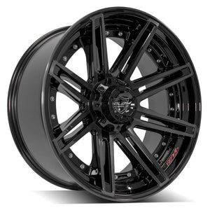 4Play Gen2 4P08 Gloss Black w/ Brushed Face & Tinted Clear 22x10.0 -18 6x139.7|6x135mm 106.1mm