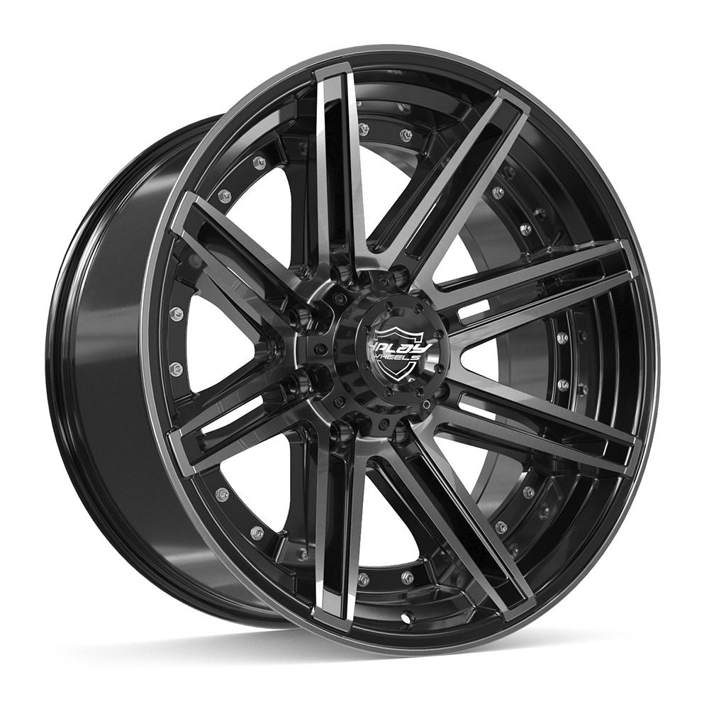 4Play 4P08 Gloss Black Brushed with Tinted Clear 22x10 -24 8x165.1|N/Amm 124.9mm - Wheelwiz