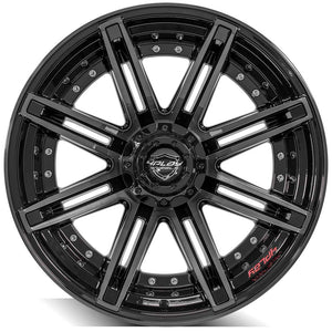 4Play Gen2 4P08 Gloss Black w/ Brushed Face & Tinted Clear 22x12.0 -44 6x139.7|6x135mm 106.1mm