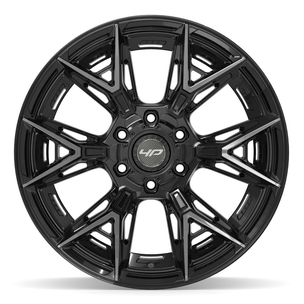 4Play 4P40 Gloss Black Brushed with Tinted Clear 20x10 -18 6x135|6x139.7mm 106.1mm - Wheelwiz