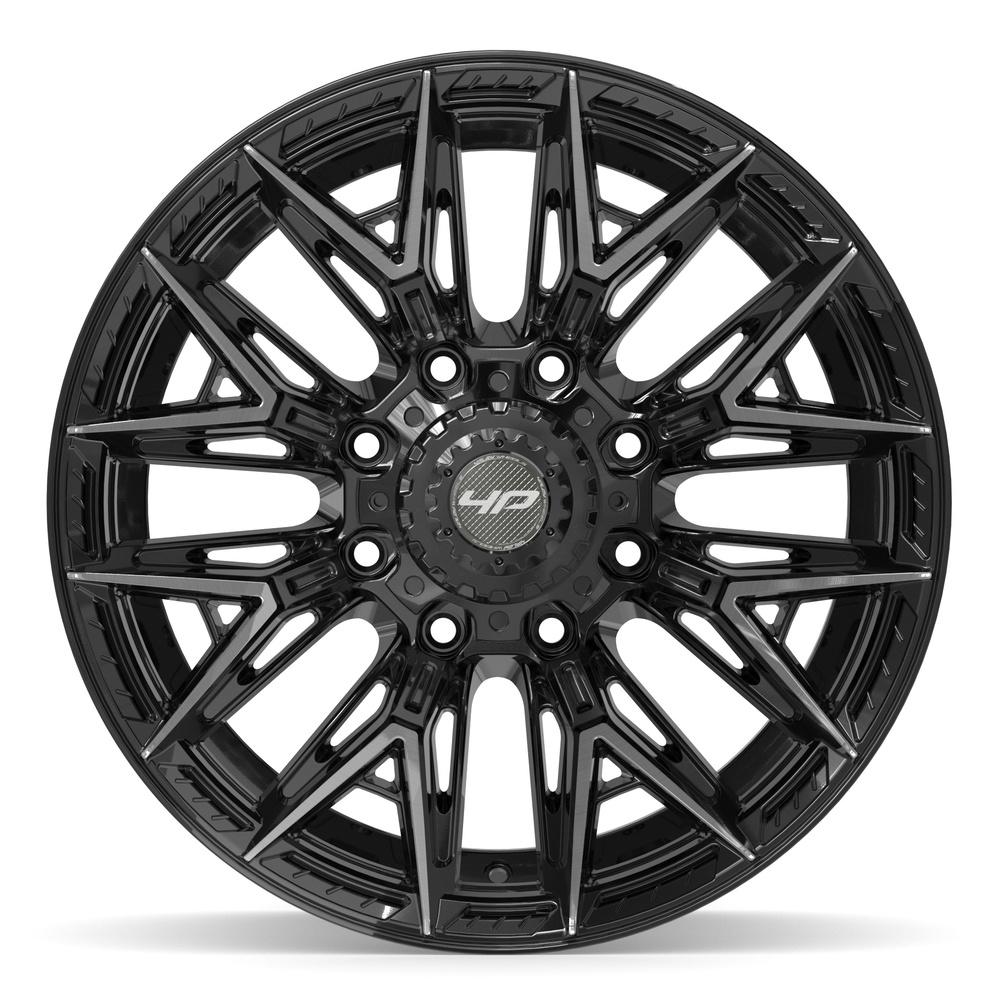 4Play 4P40 Gloss Black Brushed with Tinted Clear 20x10 -18 8x165.1|N/Amm 124.9mm - Wheelwiz