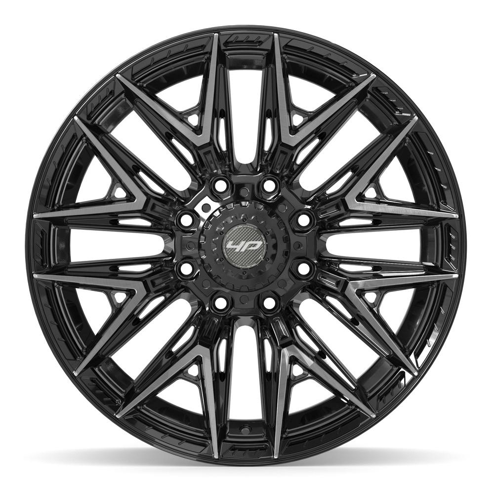 4Play 4P40 Gloss Black Brushed with Tinted Clear 22x10 -18 8x170|N/Amm 124.9mm - Wheelwiz