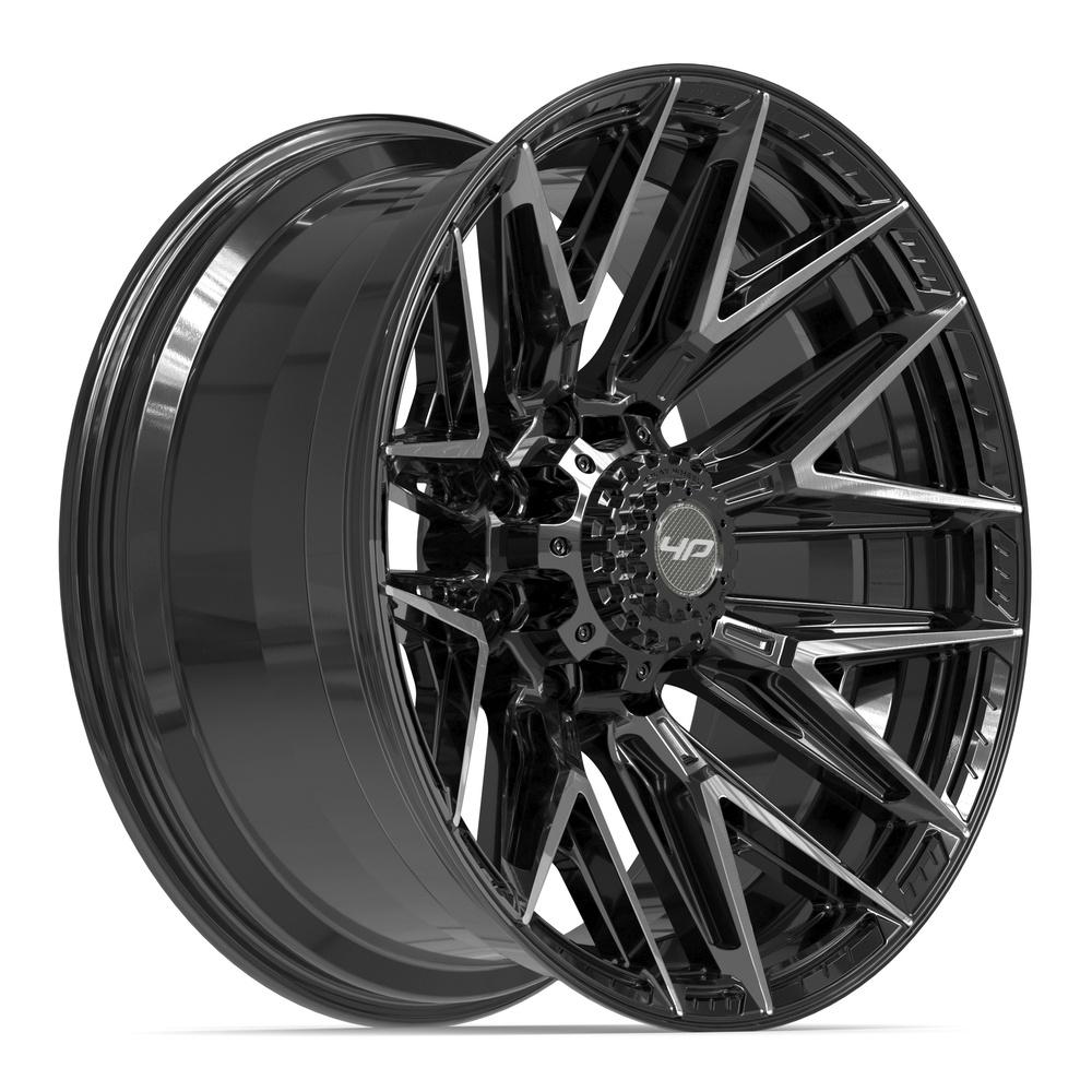 4Play 4P40 Gloss Black Brushed with Tinted Clear 22x10 -18 8x180|N/Amm 124.1mm - Wheelwiz