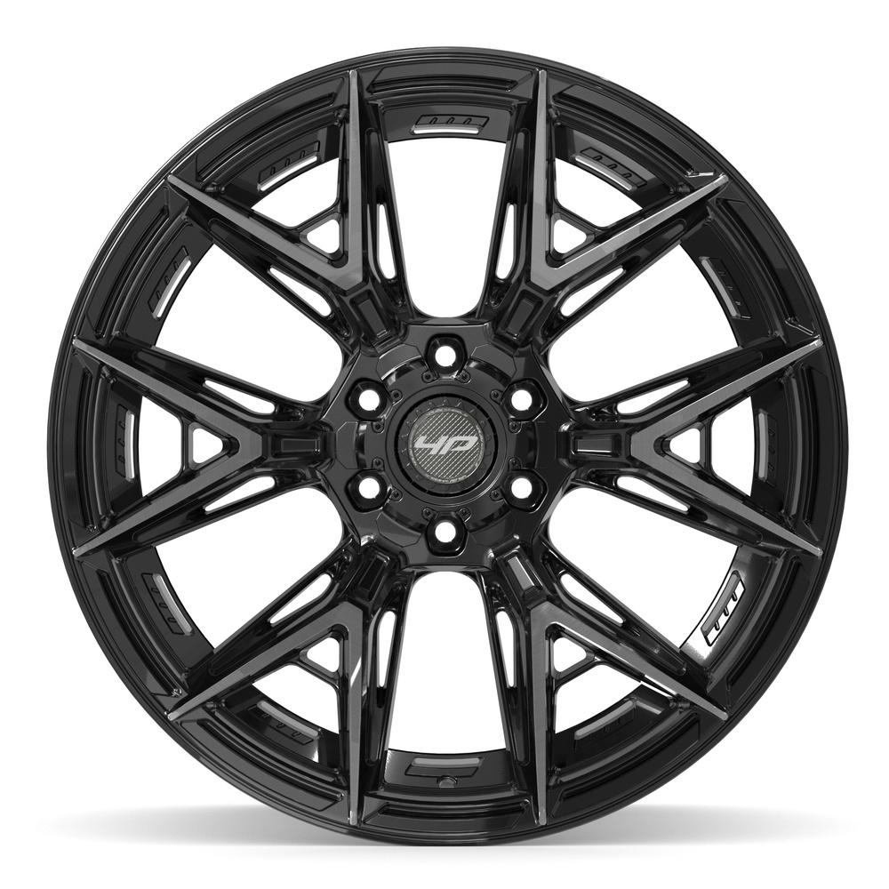 4Play 4P40 Gloss Black Brushed with Tinted Clear 22x12 -44 6x135|6x139.7mm 106.1mm - Wheelwiz