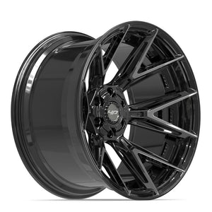 4Play 4P40 Gloss Black Brushed with Tinted Clear 22x12 -44 6x135|6x139.7mm 106.1mm - Wheelwiz