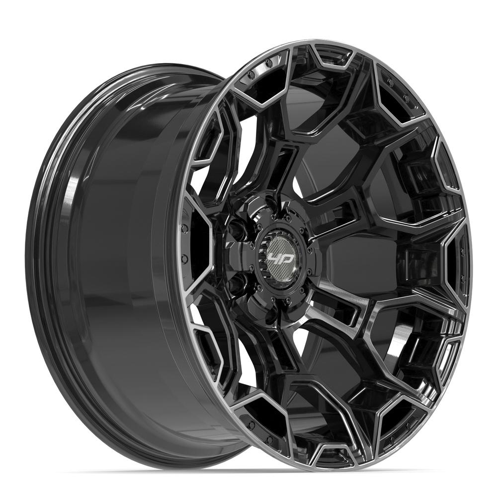 4Play 4P43 Gloss Black Brushed with Tinted Clear 20x10 -18 6x135|6x139.7mm 106.1mm - Wheelwiz