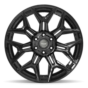 4Play 4P44 Gloss Black 22x10 -18 6x135|6x139.7mm 106.1mm - Wheelwiz