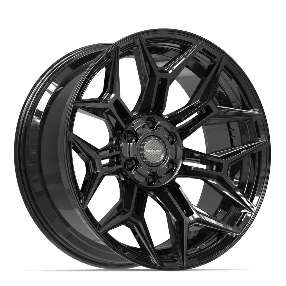 4Play 4P44 Gloss Black 22x10 -18 6x135|6x139.7mm 106.1mm - Wheelwiz
