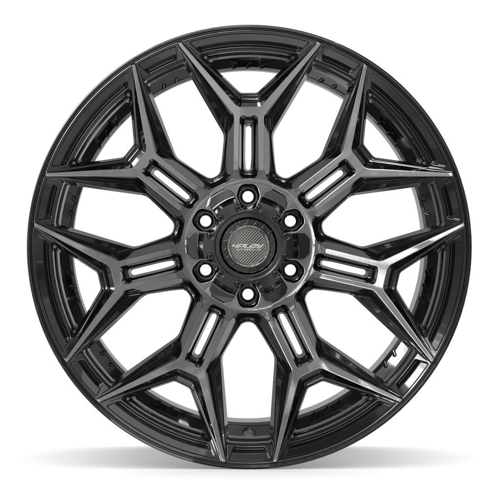 4Play 4P44 Gloss Black Brushed with Tinted Clear 22x12 -44 6x135|6x139.7mm 106.1mm - Wheelwiz