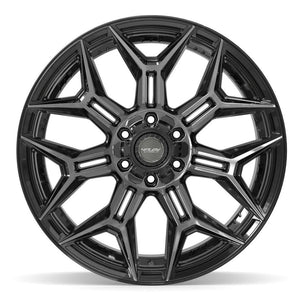 4Play 4P44 Gloss Black Brushed with Tinted Clear 22x12 -44 6x135|6x139.7mm 106.1mm - Wheelwiz