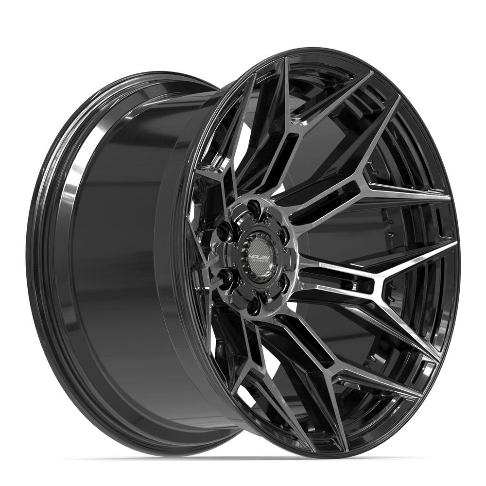 4Play 4P44 Gloss Black Brushed with Tinted Clear 22x12 -44 6x135|6x139.7mm 106.1mm - Wheelwiz