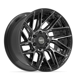 4Play 4P45 Gloss Black Brushed with Tinted Clear 20x10 -18 6x135|6x139.7mm 106.1mm - Wheelwiz