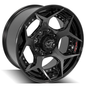 4Play Gen2 4P50 Gloss Black w/ Brushed Face & Tinted Clear 20x10.0 -24 8x170mm 124.9mm