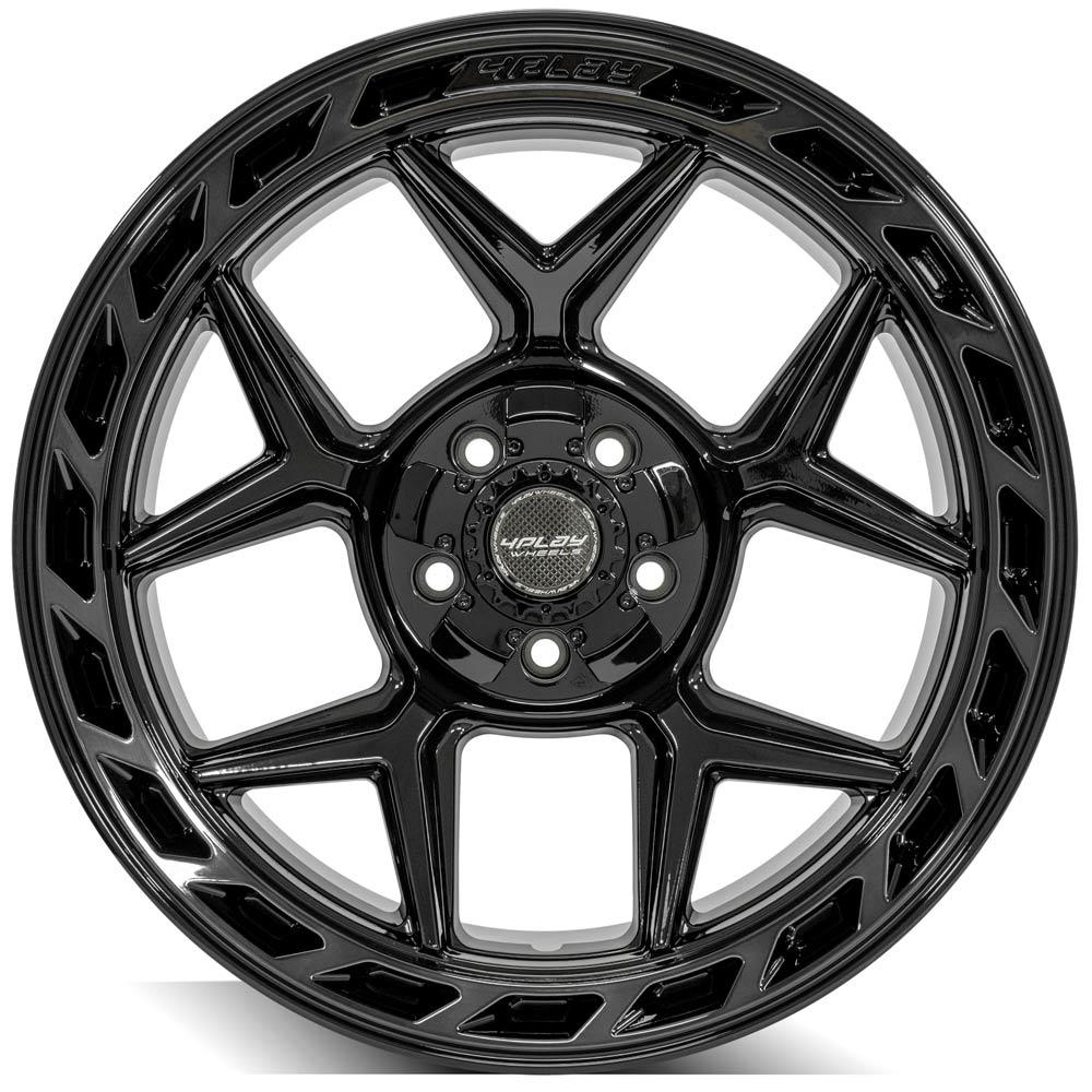 4Play Gen3 4P55 Gloss Black w/ Brushed Face &amp; Tinted Clear 20x10.0 -18 5x127|5x139.7mm 87.1mm - Wheelwiz