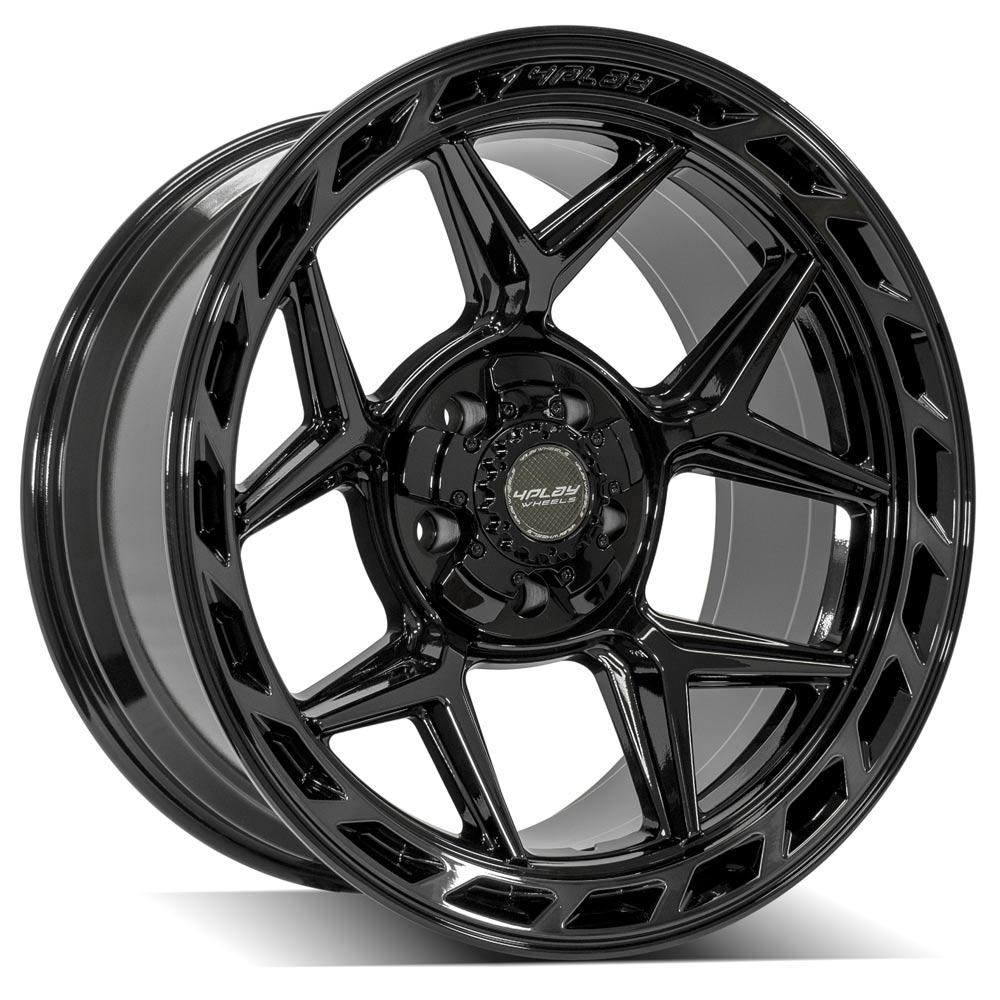 4Play Gen3 4P55 Gloss Black w/ Brushed Face &amp; Tinted Clear 20x10.0 -18 5x127|5x139.7mm 87.1mm - Wheelwiz