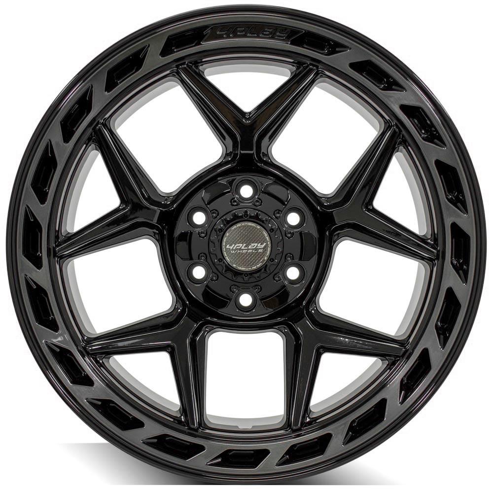 4Play Gen3 4P55 Gloss Black w/ Brushed Face &amp; Tinted Clear 20x10.0 -18 6x139.7|6x135mm 106.1mm - Wheelwiz
