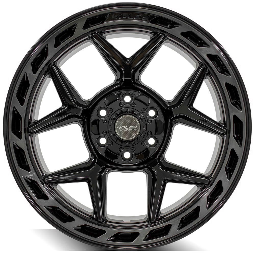 4Play Gen3 4P55 Gloss Black w/ Brushed Face & Tinted Clear 20x10.0 -18 6x139.7;6x135mm 106.1mm