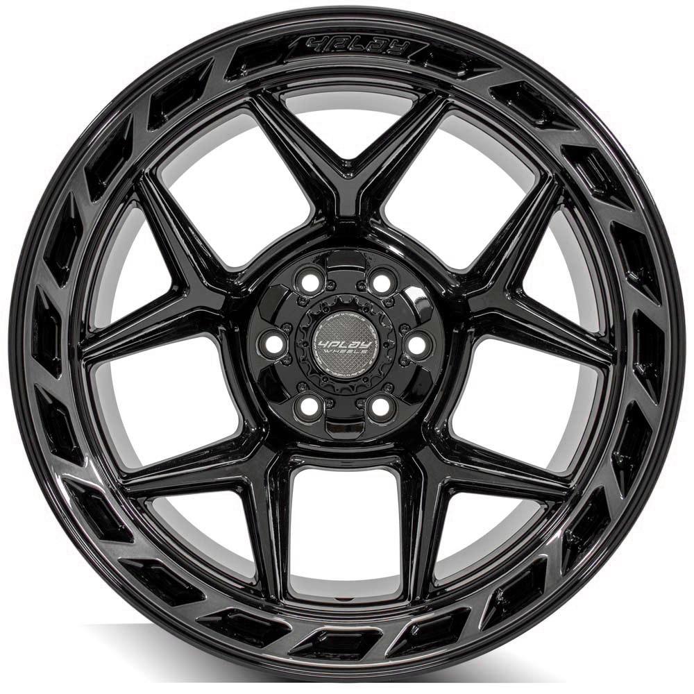 4Play Gen3 4P55 Gloss Black w/ Brushed Face &amp; Tinted Clear 20x12.0 -44 6x139.7|6x135mm 106.1mm - Wheelwiz