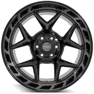 4Play Gen3 4P55 Gloss Black w/ Brushed Face & Tinted Clear 20x12.0 -44 6x139.7|6x135mm 106.1mm