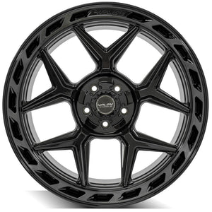 4Play Gen3 4P55 Gloss Black w/ Brushed Face & Tinted Clear 22x10.0 -18 5x127|5x139.7mm 87.1mm