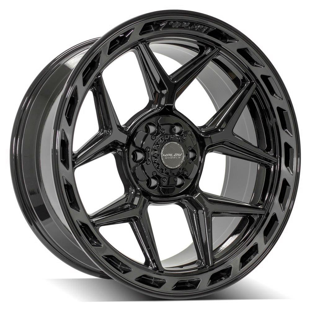 4Play Gen3 4P55 Gloss Black w/ Brushed Face &amp; Tinted Clear 22x10.0 -18 6x139.7|6x135mm 106.1mm - Wheelwiz