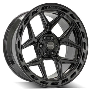 4Play Gen3 4P55 Gloss Black w/ Brushed Face & Tinted Clear 22x10.0 -18 6x139.7|6x135mm 106.1mm