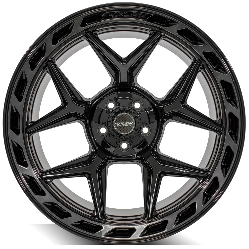 4Play Gen3 4P55 Gloss Black w/ Brushed Face & Tinted Clear 22x12.0 -44 5x127;5x139.7mm 87.1mm