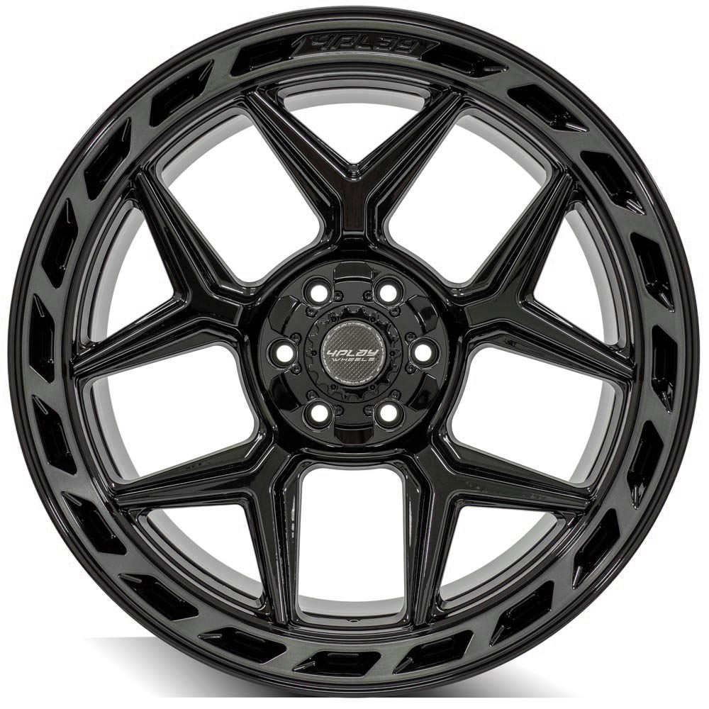 4Play Gen3 4P55 Gloss Black w/ Brushed Face & Tinted Clear 22x12.0 -44 6x139.7;6x135mm 106.1mm