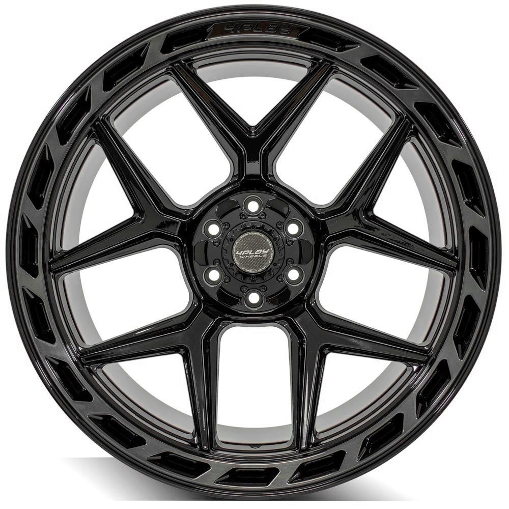4Play Gen3 4P55 Gloss Black w/ Brushed Face & Tinted Clear 24x12.0 -44 6x139.7;6x135mm 106.1mm