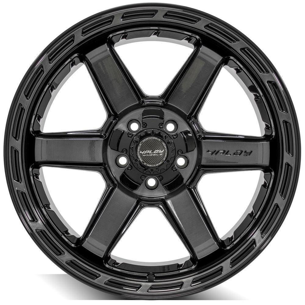 4Play Gen3 4P63 Gloss Black w/ Brushed Face & Tinted Clear 20x10.0 -18 5x127|5x139.7mm 87.1mm - Wheelwiz