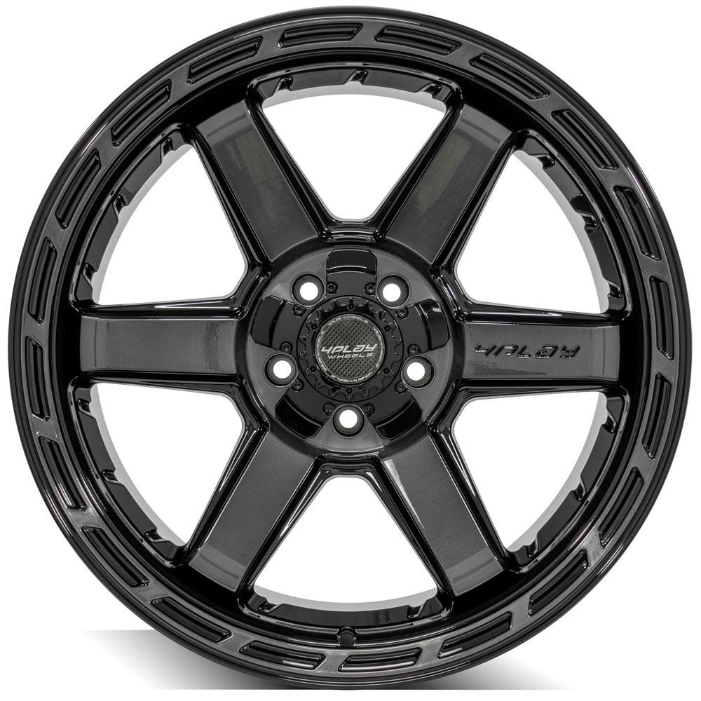 4Play Gen3 4P63 Gloss Black w/ Brushed Face & Tinted Clear 20x10.0 -18 5x127|5x139.7mm 87.1mm