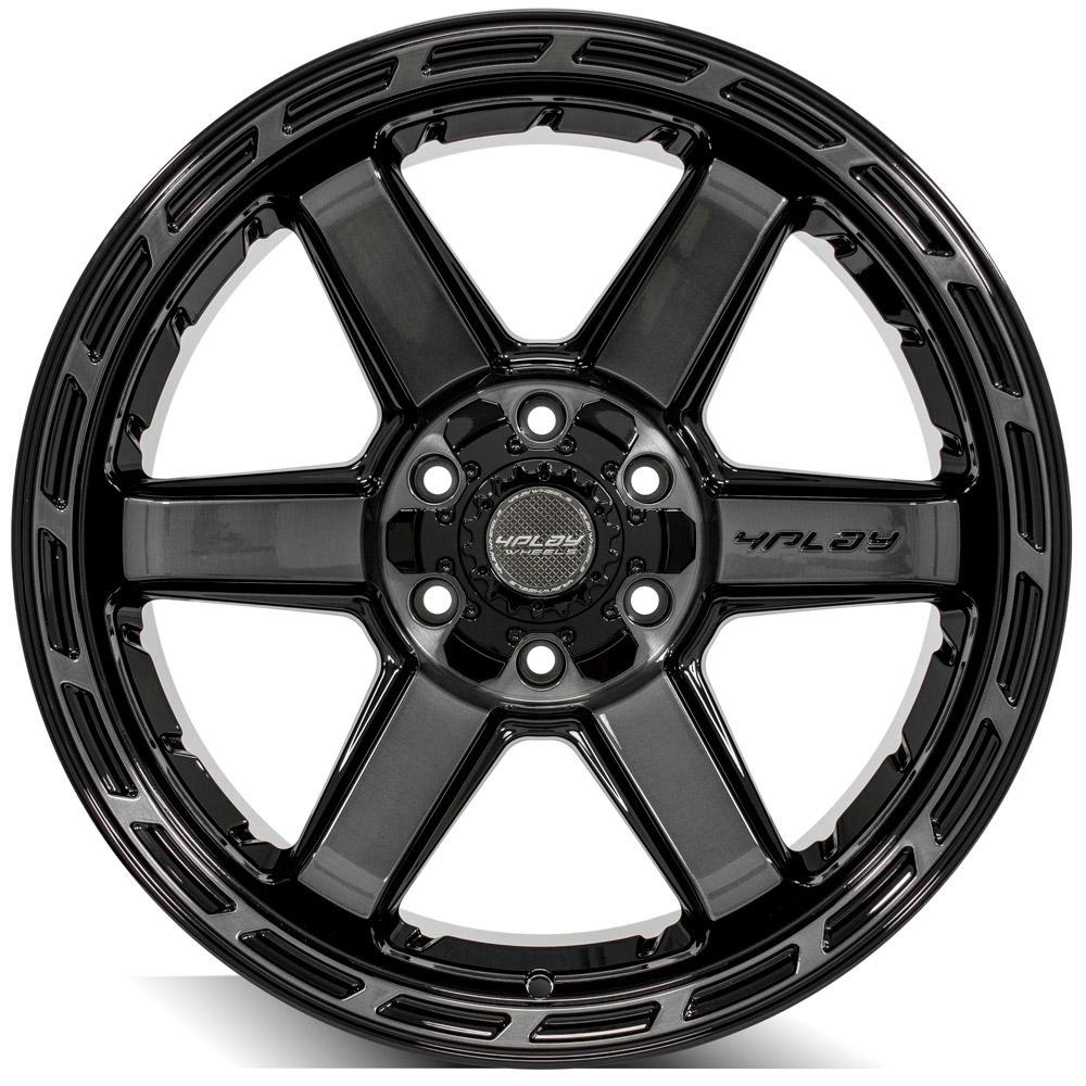 4Play Gen3 4P63 Gloss Black w/ Brushed Face &amp; Tinted Clear 20x10.0 -18 6x139.7|6x135mm 106.1mm - Wheelwiz