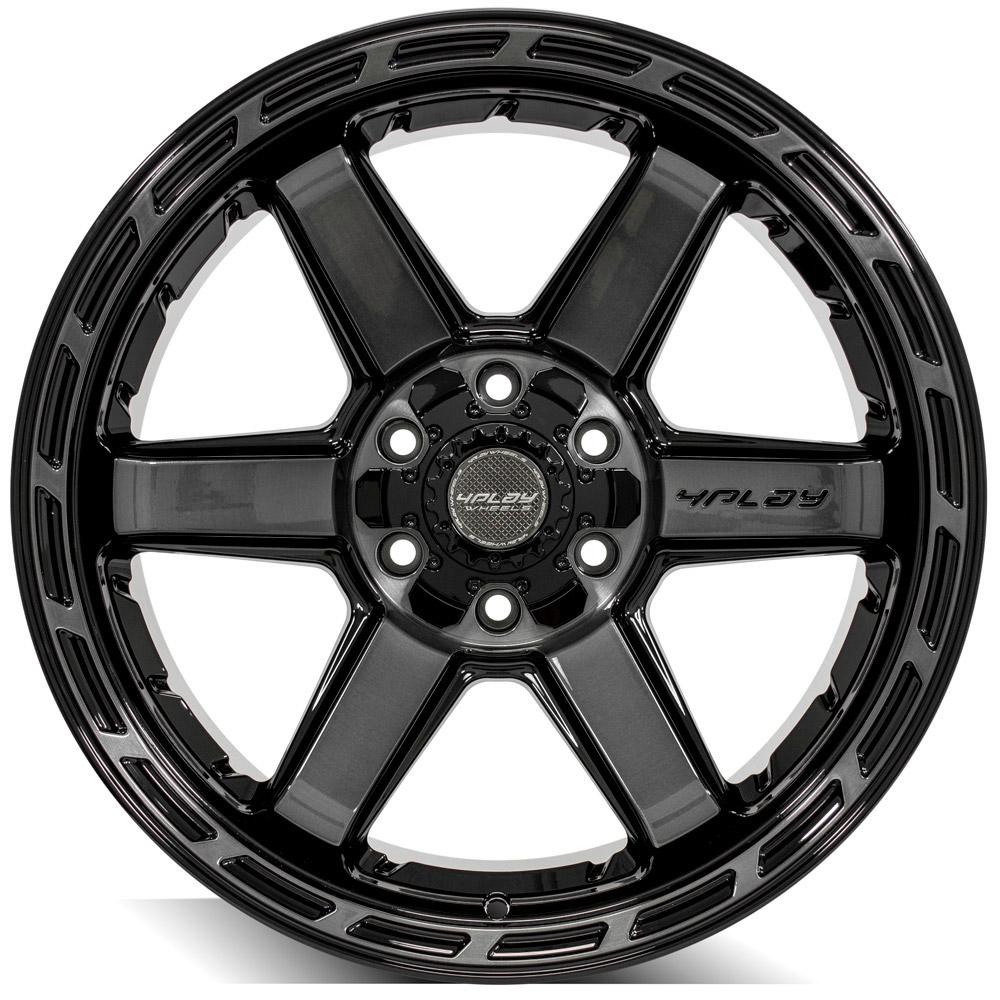4Play Gen3 4P63 Gloss Black w/ Brushed Face & Tinted Clear 20x10.0 -18 6x139.7;6x135mm 106.1mm