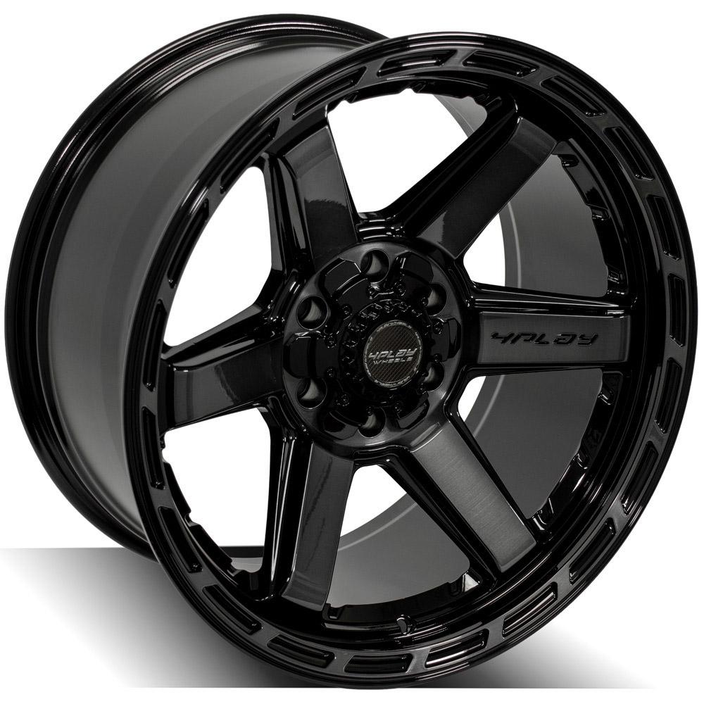 4Play Gen3 4P63 Gloss Black w/ Brushed Face &amp; Tinted Clear 20x10.0 -18 6x139.7|6x135mm 106.1mm - Wheelwiz