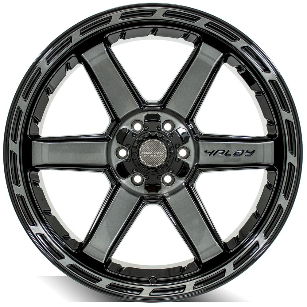 4Play Gen3 4P63 Gloss Black w/ Brushed Face & Tinted Clear 22x10.0 -18 6x139.7|6x135mm 106.1mm - Wheelwiz