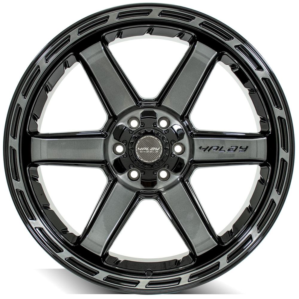 4Play Gen3 4P63 Gloss Black w/ Brushed Face & Tinted Clear 22x10.0 -18 6x139.7;6x135mm 106.1mm