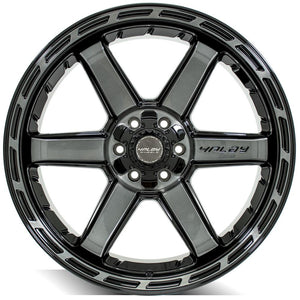 4Play Gen3 4P63 Gloss Black w/ Brushed Face & Tinted Clear 22x10.0 -18 6x139.7|6x135mm 106.1mm