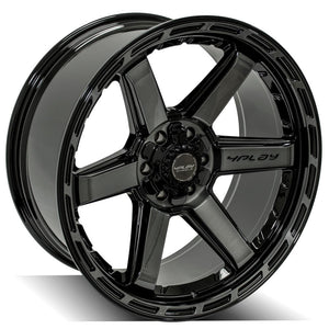 4Play Gen3 4P63 Gloss Black w/ Brushed Face & Tinted Clear 22x10.0 -18 6x139.7|6x135mm 106.1mm