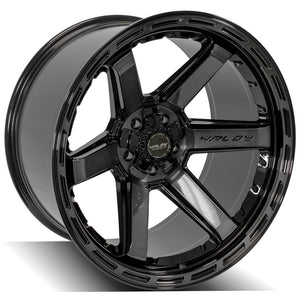 4Play Gen3 4P63 Gloss Black w/ Brushed Face & Tinted Clear 22x12.0 -44 5x127|5x139.7mm 87.1mm