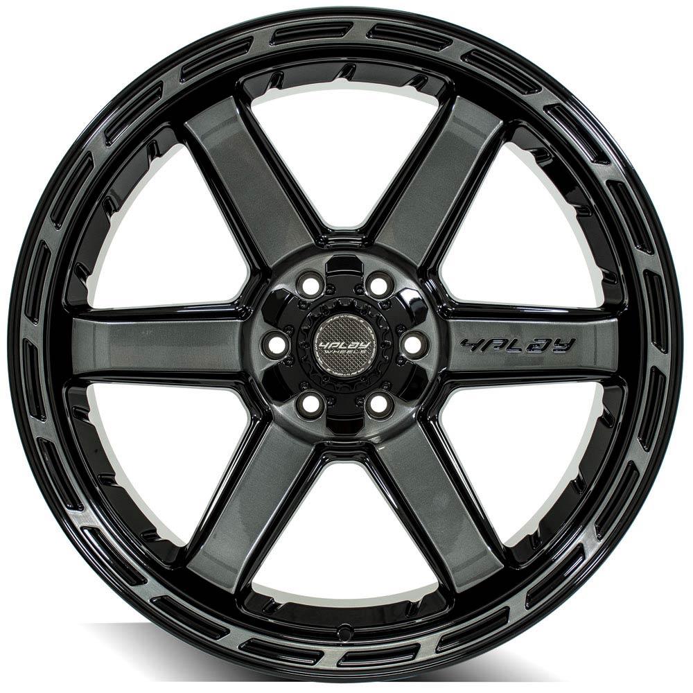4Play Gen3 4P63 Gloss Black w/ Brushed Face & Tinted Clear 22x12.0 -44 6x139.7|6x135mm 106.1mm - Wheelwiz