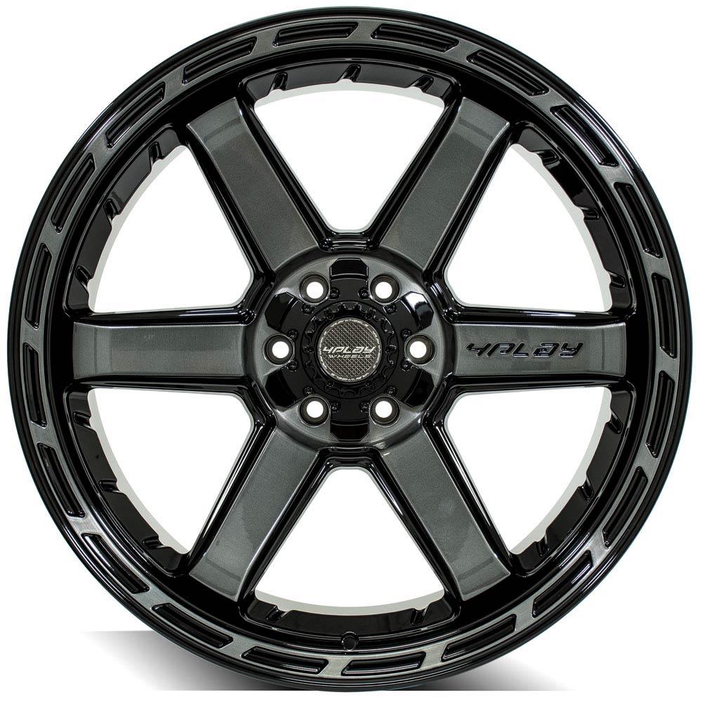 4Play Gen3 4P63 Gloss Black w/ Brushed Face & Tinted Clear 22x12.0 -44 6x139.7;6x135mm 106.1mm