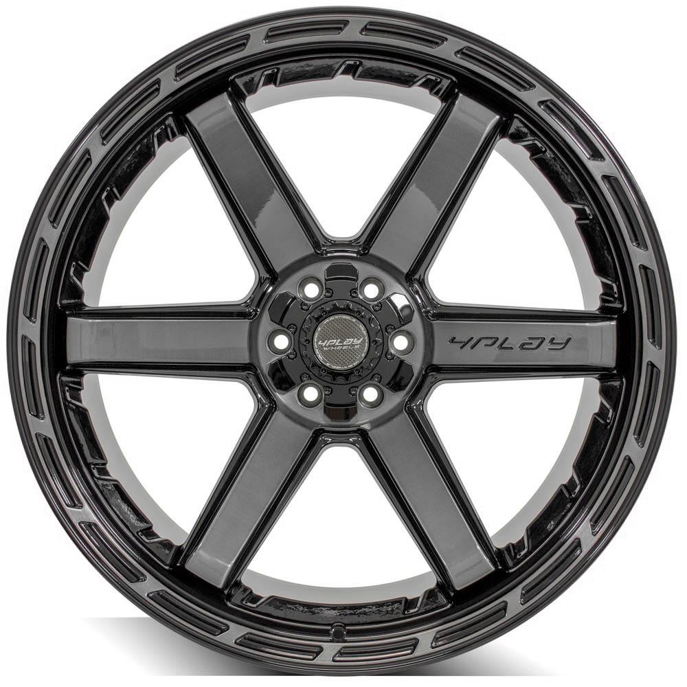 4Play Gen3 4P63 Gloss Black w/ Brushed Face & Tinted Clear 24x12.0 -44 6x139.7;6x135mm 106.1mm