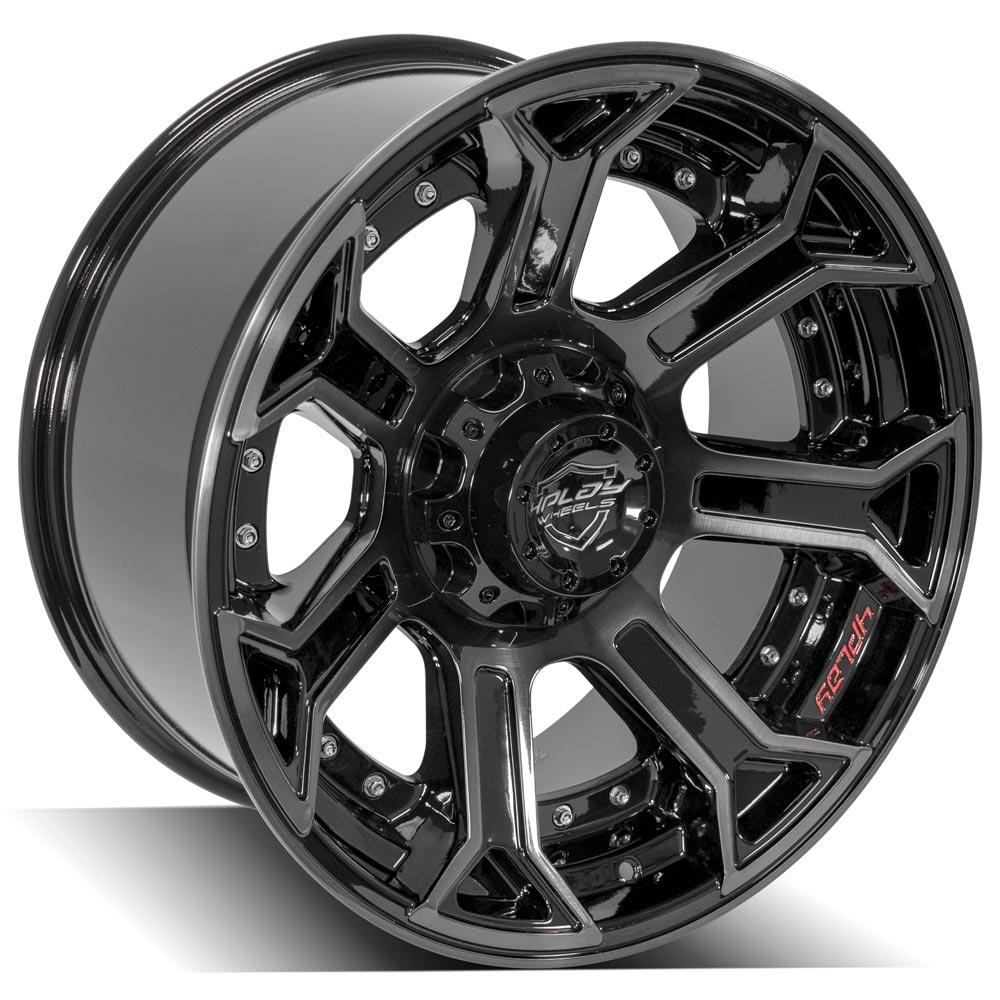 4Play Gen2 4P70 Gloss Black w/ Brushed Face &amp; Tinted Clear 20x10.0 -18 6x139.7|6x135mm 106.1mm