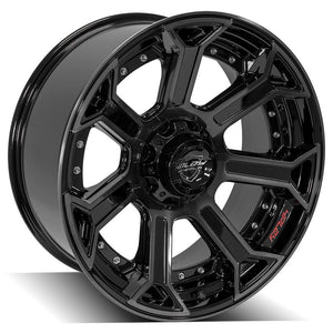 4Play Gen2 4P70 Gloss Black w/ Brushed Face & Tinted Clear 22x10.0 -24 5x127|5x139.7mm 87.1mm